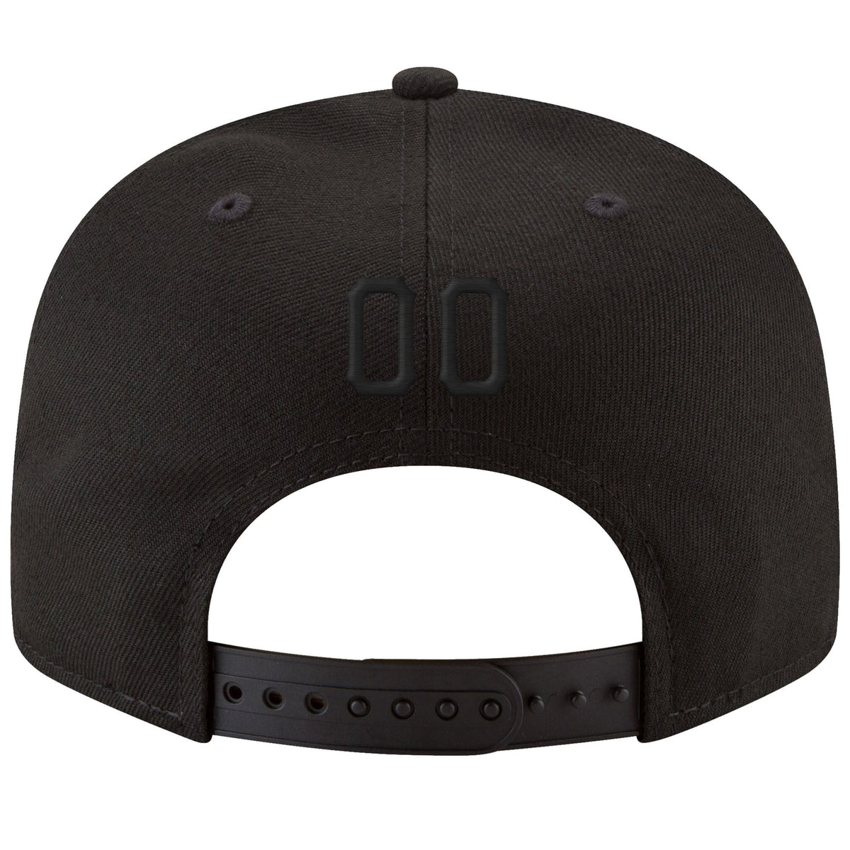 Custom Black Black-White Stitched Adjustable Snapback Hat photo 3