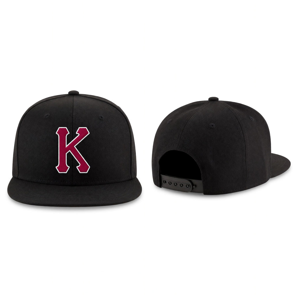 Custom Black Crimson-White Stitched Adjustable Snapback Hat
