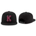 Custom Black Crimson-White Stitched Adjustable Snapback Hat