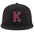 Custom Black Crimson-White Stitched Adjustable Snapback Hat photo 2
