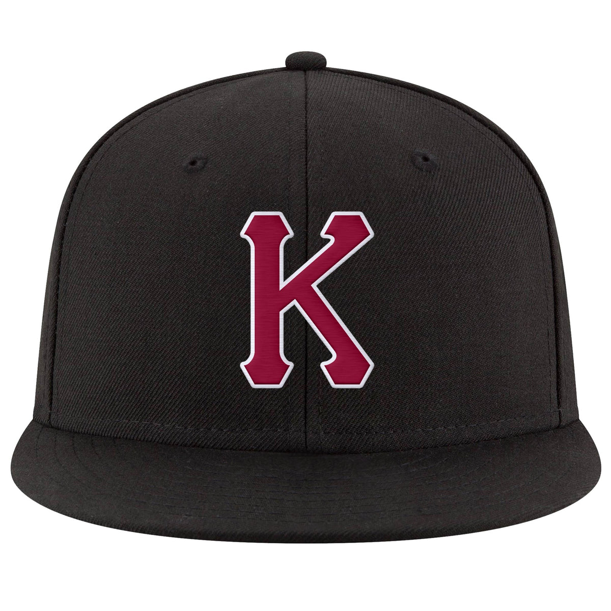 Custom Black Crimson-White Stitched Adjustable Snapback Hat photo 2