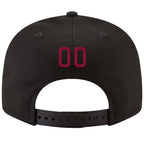 Custom Black Crimson-White Stitched Adjustable Snapback Hat photo 3