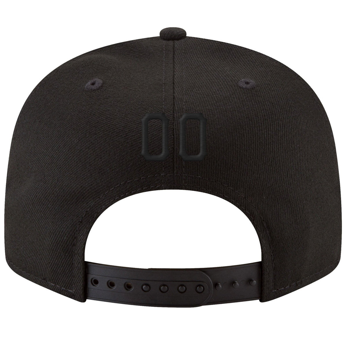 Custom Black Black-Powder Blue Stitched Adjustable Snapback Hat photo 3