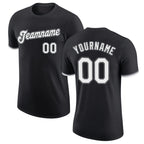 Custom Black White-Gray Performance T-Shirt