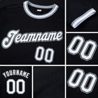 Custom Black White-Gray Performance T-Shirt detail