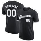 Custom Black White-Gray Performance T-Shirt photo 1