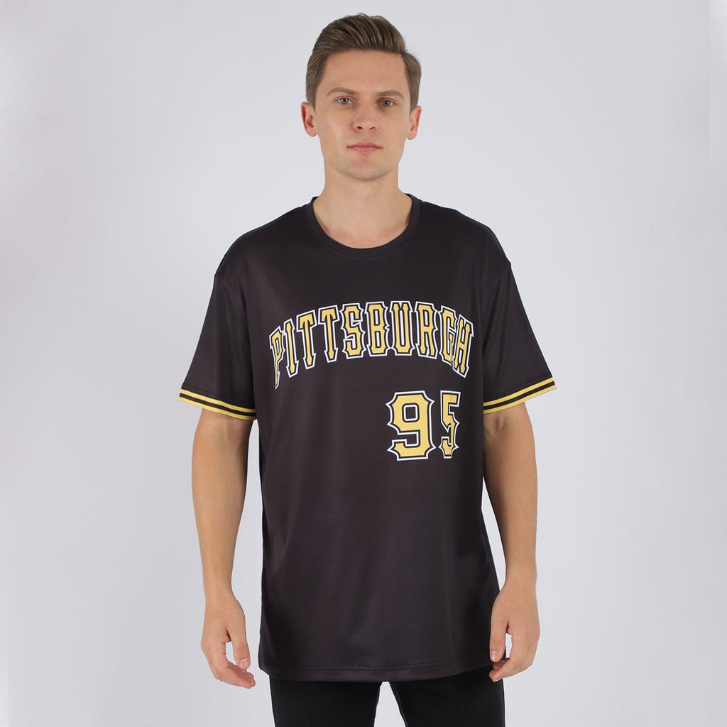 Custom Black Gold-White Performance T-Shirt photo 2