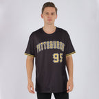 Custom Black Gold-White Performance T-Shirt photo 2