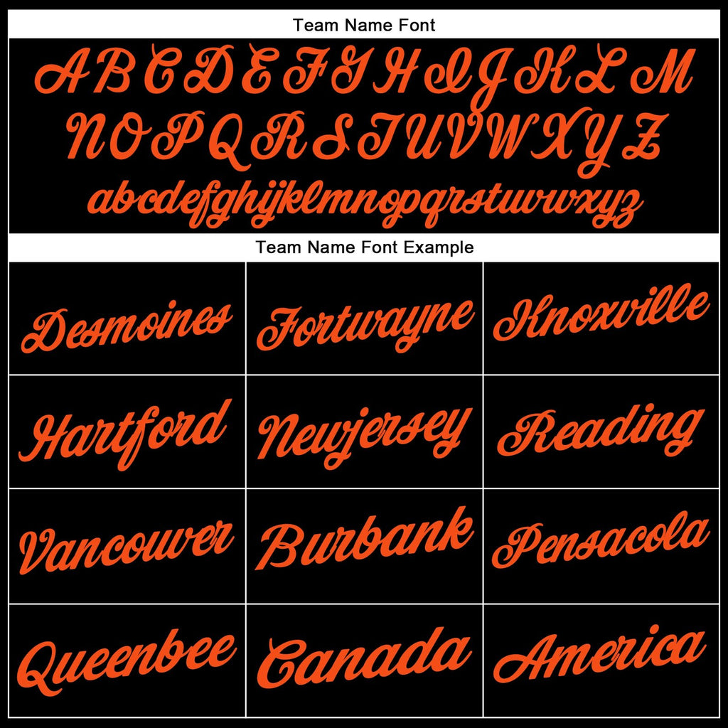Custom Black Orange Performance T-Shirt photo 3