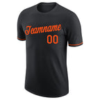 Custom Black Orange Performance T-Shirt photo 4