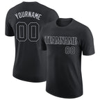 Custom Black Black-Gray Performance T-Shirt photo 1
