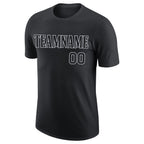 Custom Black Black-Gray Performance T-Shirt photo 4
