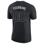 Custom Black Black-Gray Performance T-Shirt photo 5
