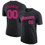 Custom Black Pink-White Performance T-Shirt photo 1
