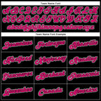 Custom Black Pink-White Performance T-Shirt photo 4