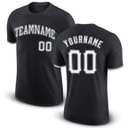 Custom Black White-Gray Performance T-Shirt