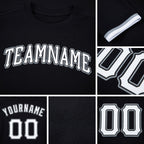 Custom Black White-Gray Performance T-Shirt detail