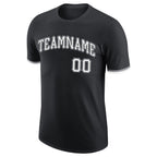Custom Black White-Gray Performance T-Shirt photo 4