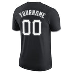 Custom Black White-Gray Performance T-Shirt photo 5