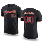 Custom Black Crimson-City Cream Performance T-Shirt