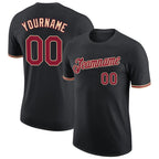 Custom Black Crimson-City Cream Performance T-Shirt photo 1