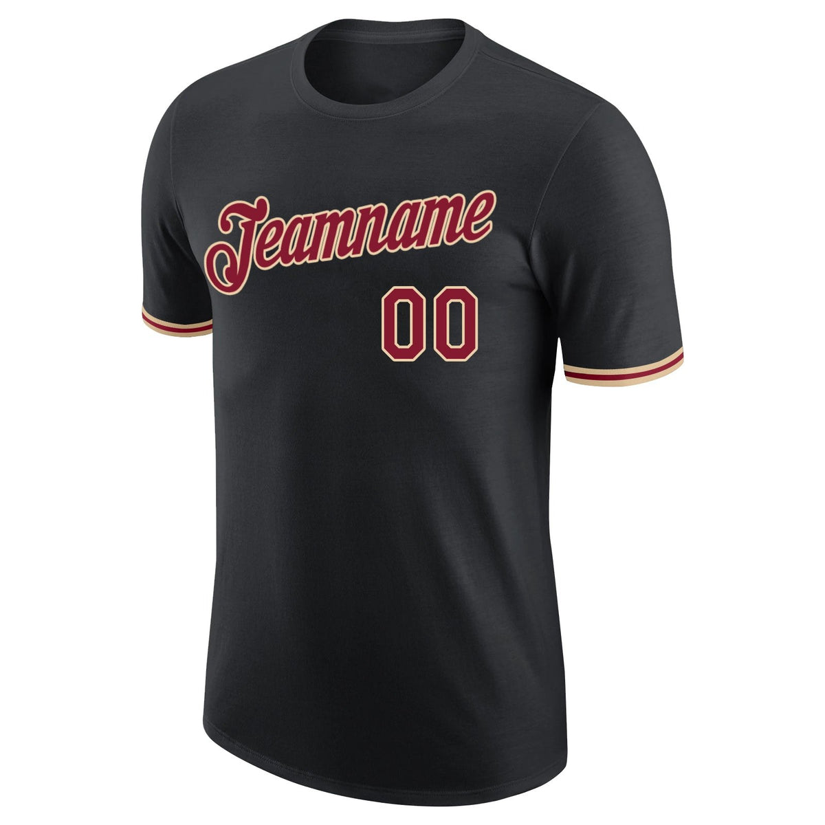 Custom Black Crimson-City Cream Performance T-Shirt photo 4