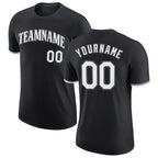 Custom Black White-Gray Performance T-Shirt