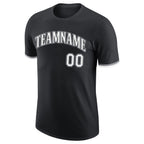 Custom Black White-Gray Performance T-Shirt photo 4