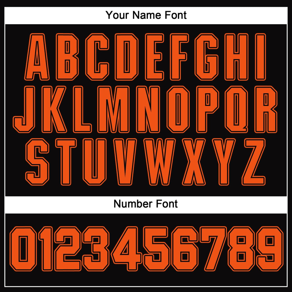Custom Black Orange-Black Performance T-Shirt photo 3