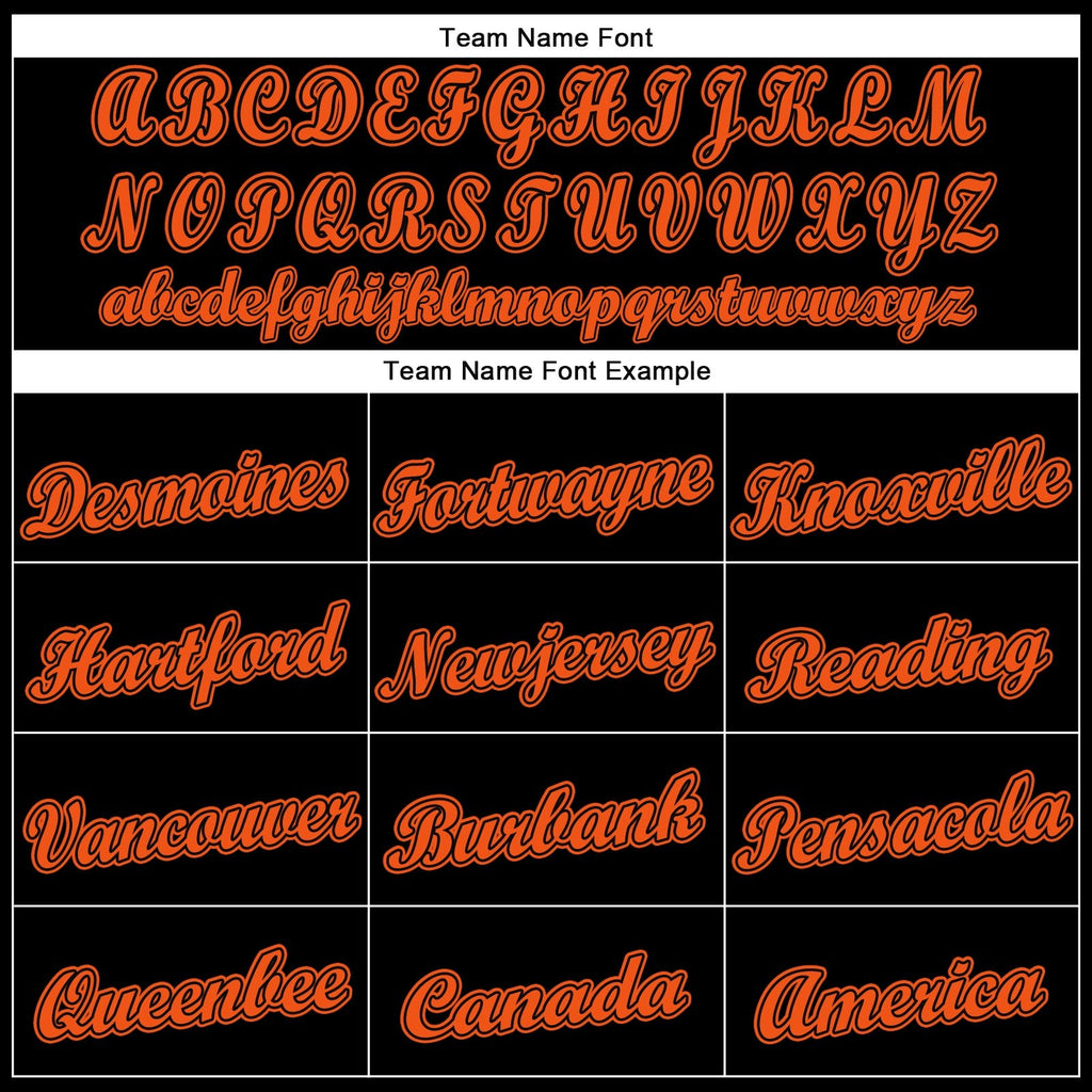 Custom Black Orange-Black Performance T-Shirt photo 4