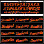 Custom Black Orange-Black Performance T-Shirt photo 4
