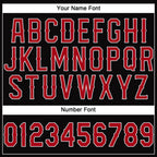 Custom Black Red-White Performance T-Shirt photo 2