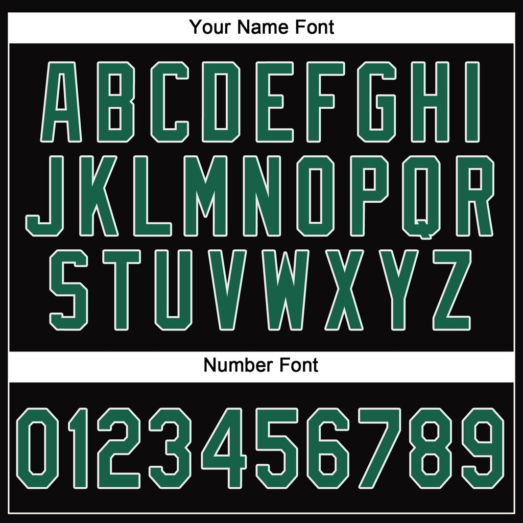 Custom Black Kelly Green-White Performance T-Shirt photo 2