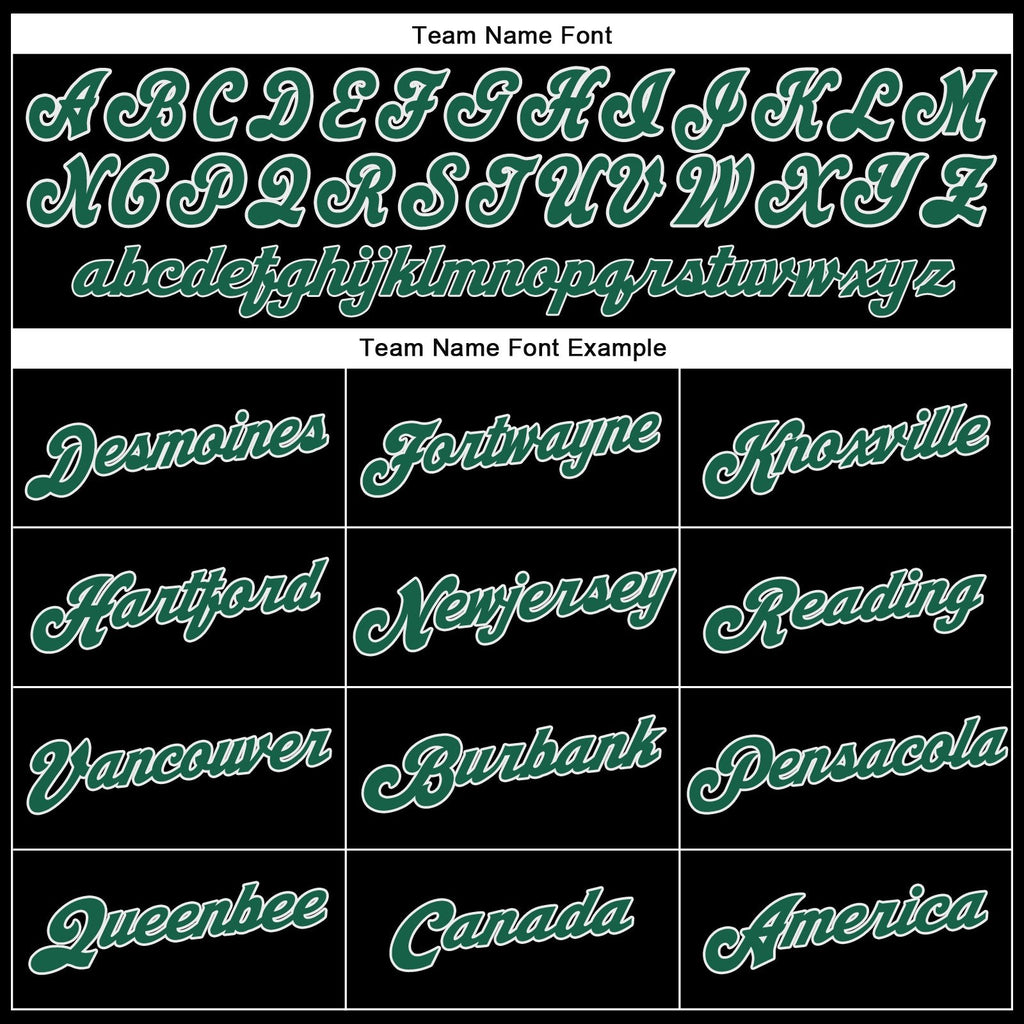 Custom Black Kelly Green-White Performance T-Shirt photo 3