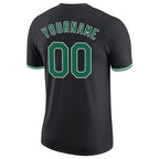 Custom Black Kelly Green-White Performance T-Shirt photo 5