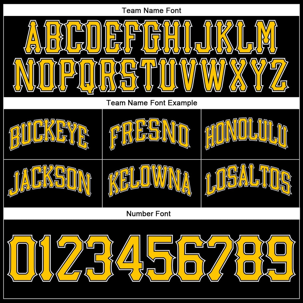 Custom Black Gold-White Authentic Throwback Basketball Shorts photo 3