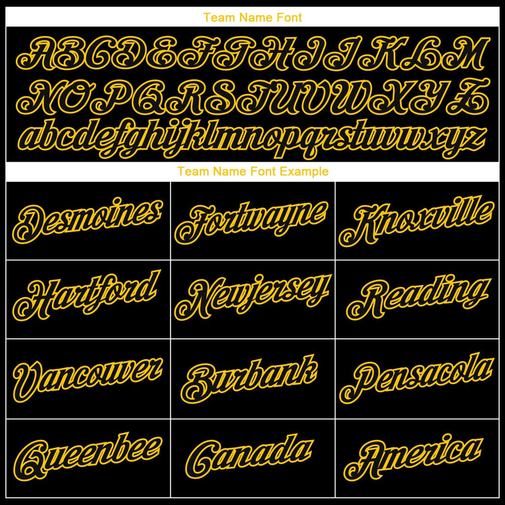 Custom Black Black-Gold Authentic Throwback Basketball Jersey photo 3