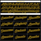 Custom Black Black-Gold Authentic Throwback Basketball Jersey photo 3
