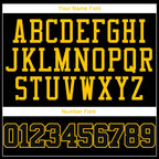 Custom Black Black-Gold Authentic Throwback Basketball Jersey photo 4