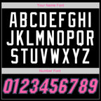 Custom Black Pink-Light Blue Authentic Throwback Basketball Jersey photo 3