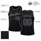 Custom Black Authentic Throwback Basketball Jersey with Black and Gray Lettering Design 0273 customization guide