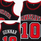 Custom Black Red-White Authentic Throwback Basketball Jersey photo 4