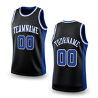 Custom Black Royal-White Authentic Throwback Basketball Jersey
