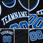 Custom Black Royal-White Authentic Throwback Basketball Jersey detail