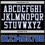 Custom Black Royal-White Authentic Throwback Basketball Jersey photo 3
