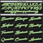 Custom Black Neon Green-White Authentic Throwback Basketball Jersey photo 2