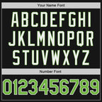 Custom Black Neon Green-White Authentic Throwback Basketball Jersey photo 3