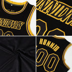 Custom Black Neon Green-White Authentic Throwback Basketball Jersey photo 4