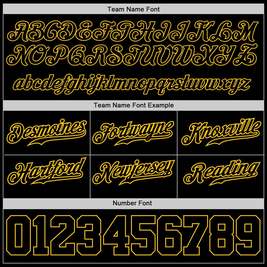 Custom Black Black-Gold Authentic Throwback Basketball Shorts photo 2