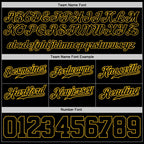 Custom Black Black-Gold Authentic Throwback Basketball Shorts photo 2
